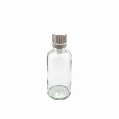 50ml Dropper Clear Round Glass Bottle