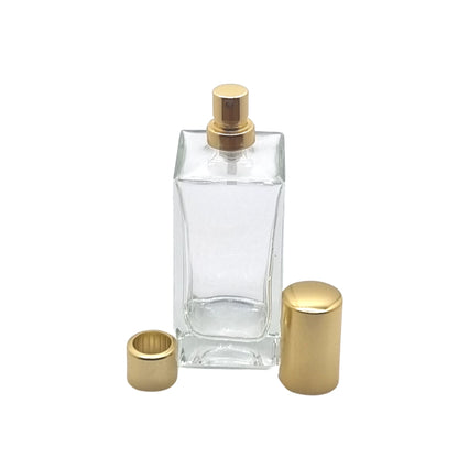 50ml Delacroix Clear Square Glass Bottle