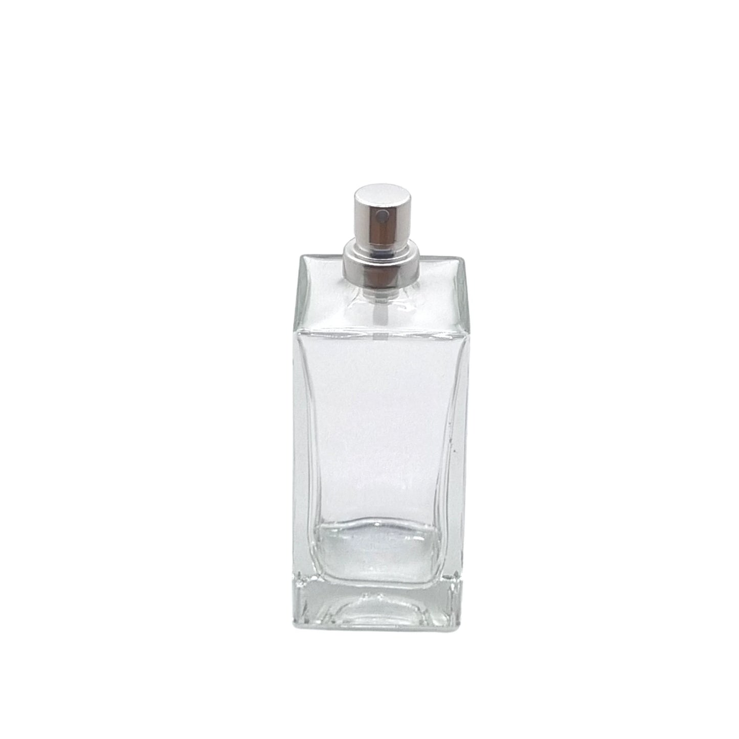 50ml Delacroix Clear Square Glass Bottle