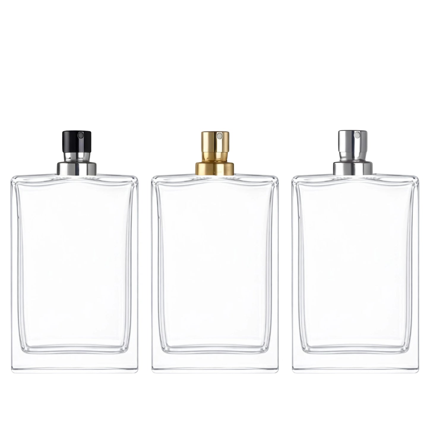 50ml Everest Clear Rectangle Glass Bottle