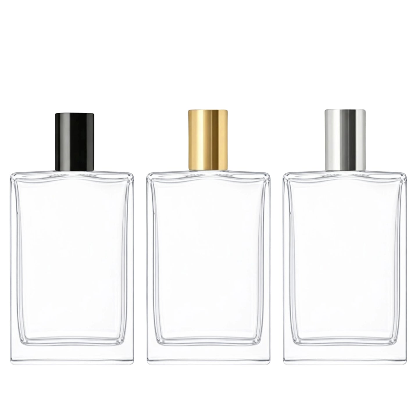 50ml Everest Clear Rectangle Glass Bottle