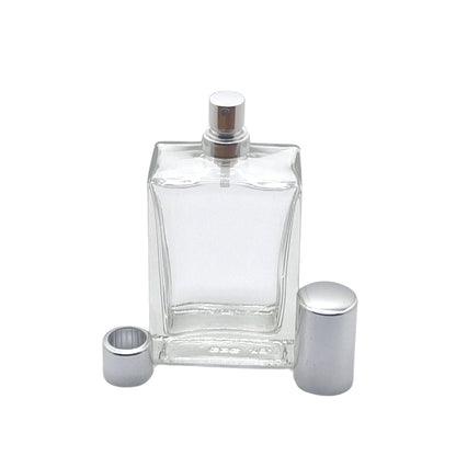 50ml Everest Clear Rectangle Glass Bottle
