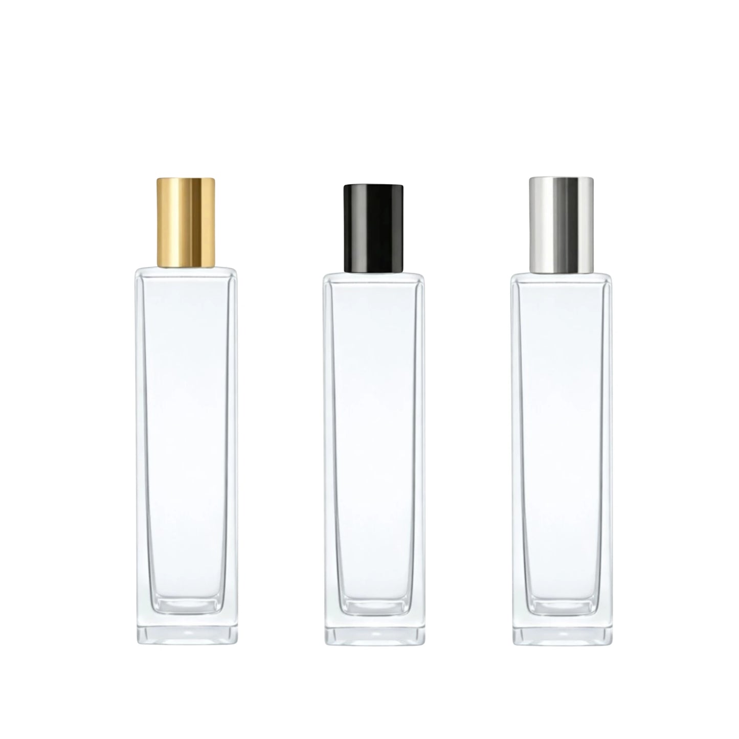 50ml Klee Clear Square Glass Bottle