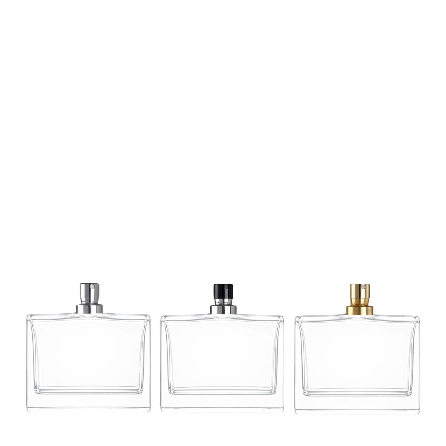 50ml Seurat Clear Rectangle Glass Bottle