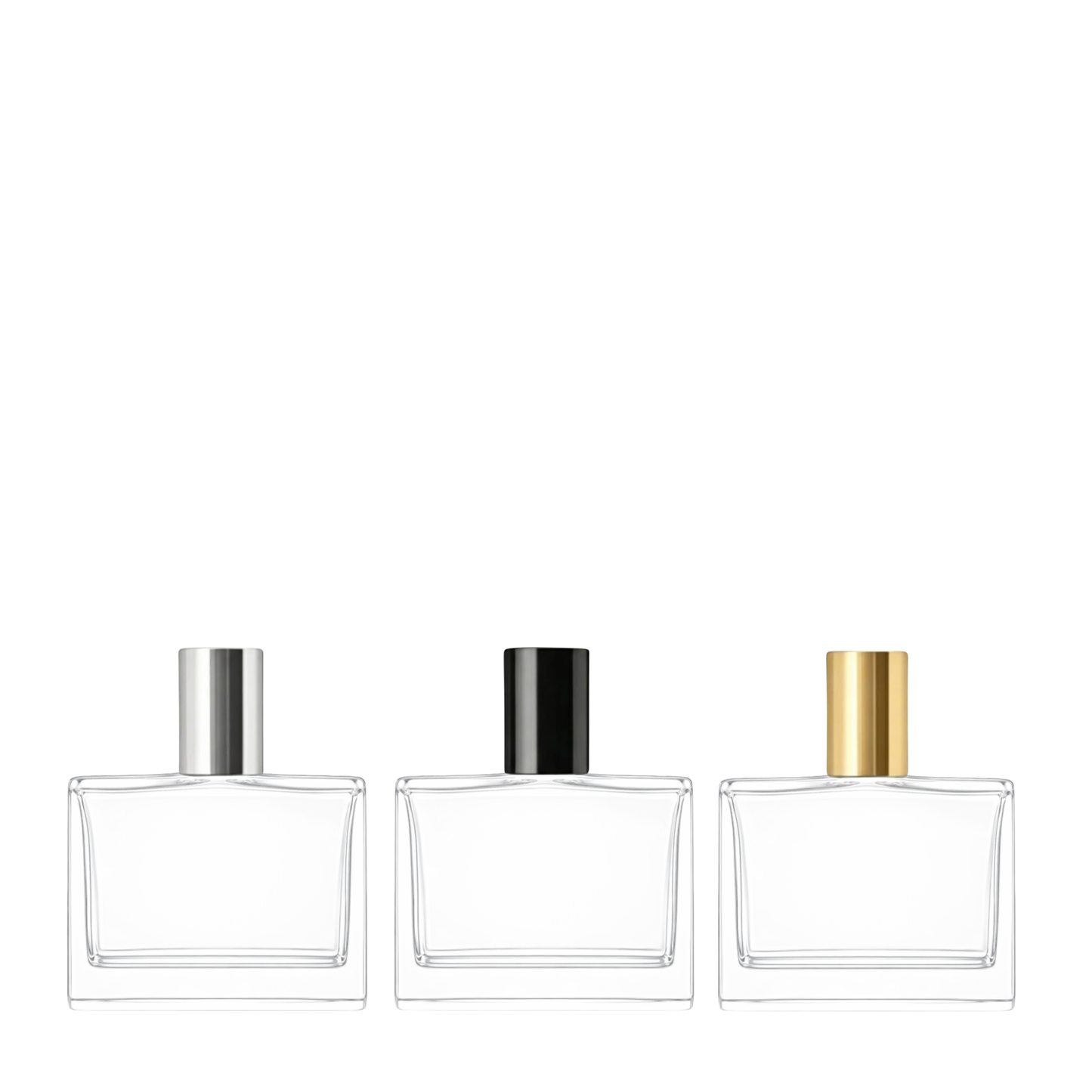 50ml Seurat Clear Rectangle Glass Bottle