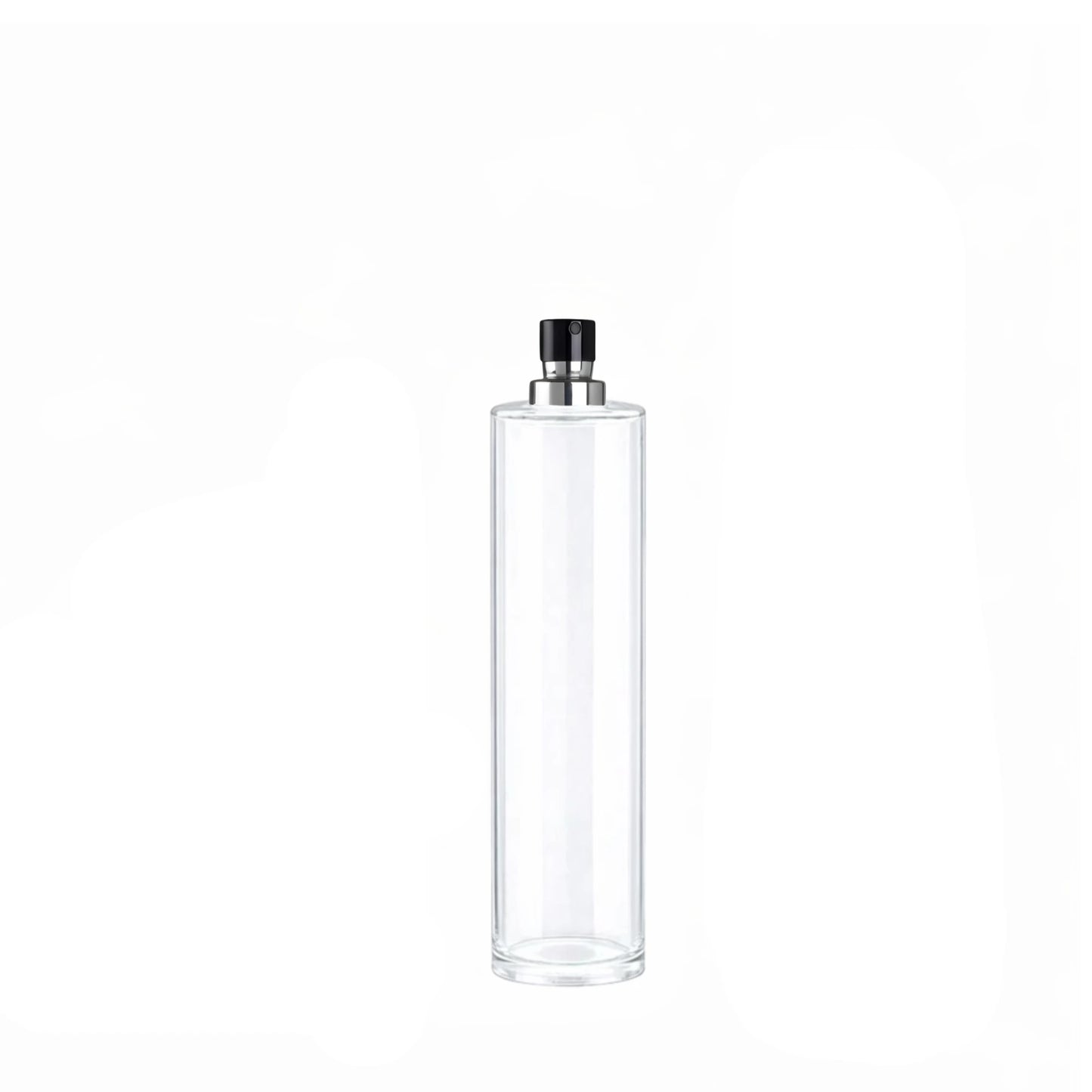 50ml Tall Cuban Clear Round Glass Bottle