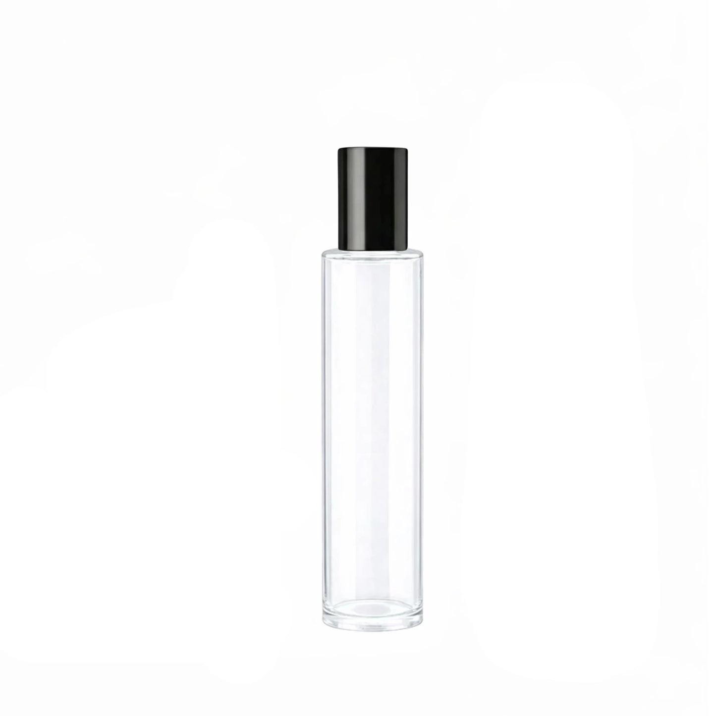 50ml Tall Cuban Clear Round Glass Bottle