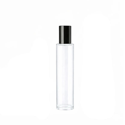 50ml Tall Cuban Clear Round Glass Bottle