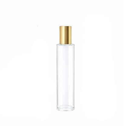 50ml Tall Cuban Clear Round Glass Bottle