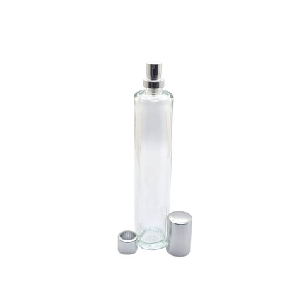 50ml Tall Cuban Clear Round Glass Bottle