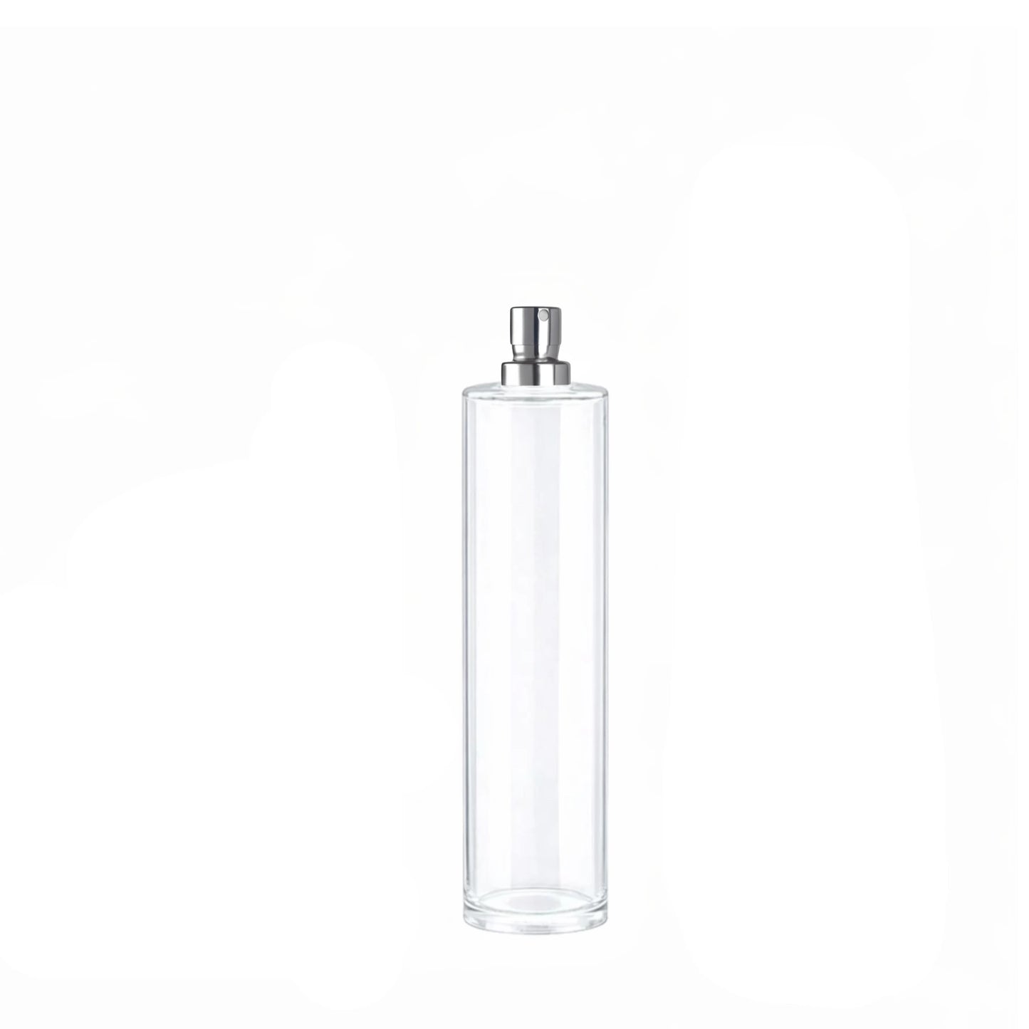 50ml Tall Cuban Clear Round Glass Bottle