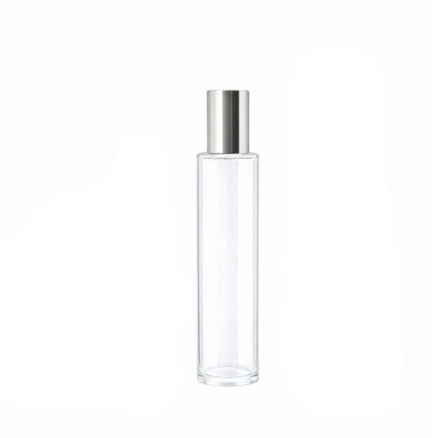 50ml Tall Cuban Clear Round Glass Bottle