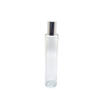 50ml Tall Cuban Clear Round Glass Bottle