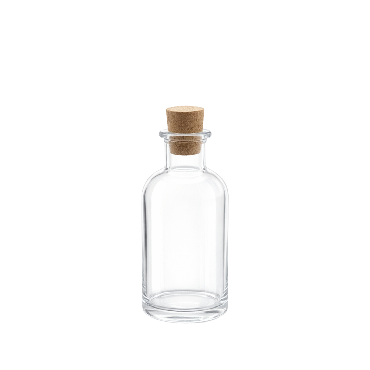 50ml Vecchia Clear Round Glass Bottle