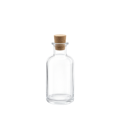 50ml Vecchia Clear Round Glass Bottle