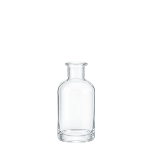 50ml Vecchia Clear Round Glass Bottle