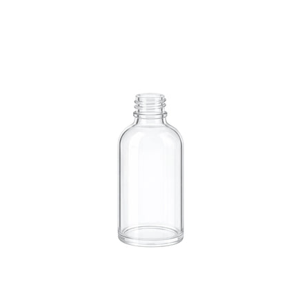50ml Dropper Clear Round Glass Bottle