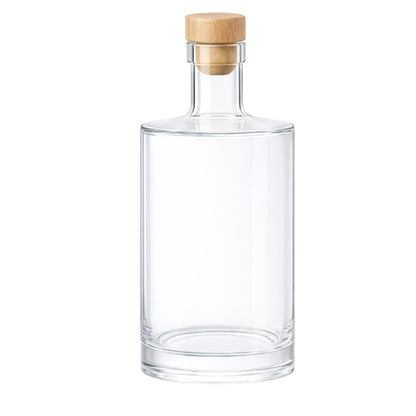 700ml Gallileo Standard Clear Round Glass Bottle