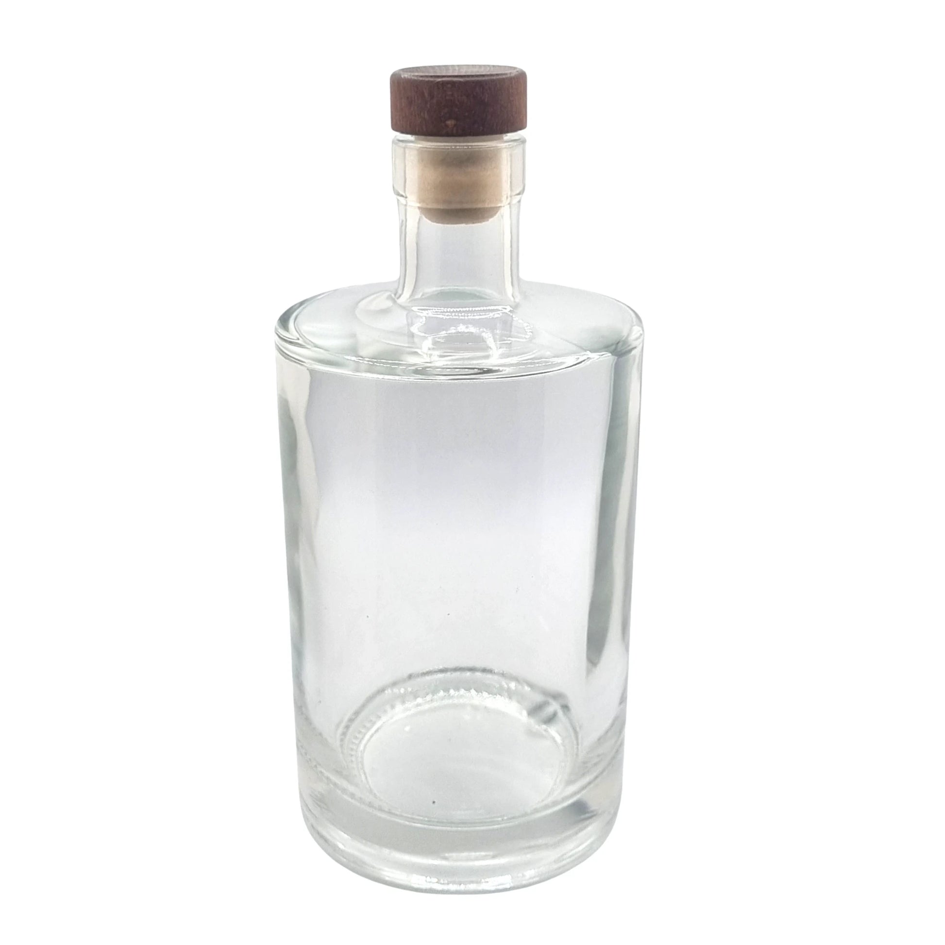 700ml Gallileo Standard Clear Round Glass Bottle with teak stopper
