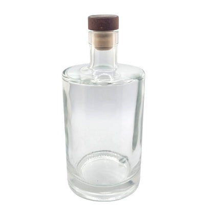 700ml Gallileo Standard Clear Round Glass Bottle with teak stopper