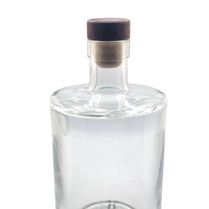 700ml Gallileo Standard Clear Round Glass Bottle with teak stopper