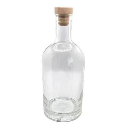 700ml Hermes Clear Round Glass Bottle