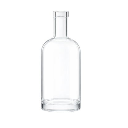 700ml Hermes Clear Round Glass Bottle