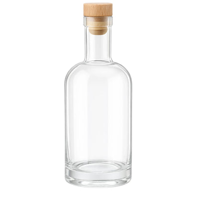 700ml Hermes Clear Round Glass Bottle