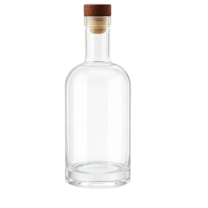 700ml Nora Clear Round Glass Bottle