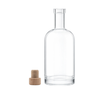 700ml Hermes Clear Round Glass Bottle