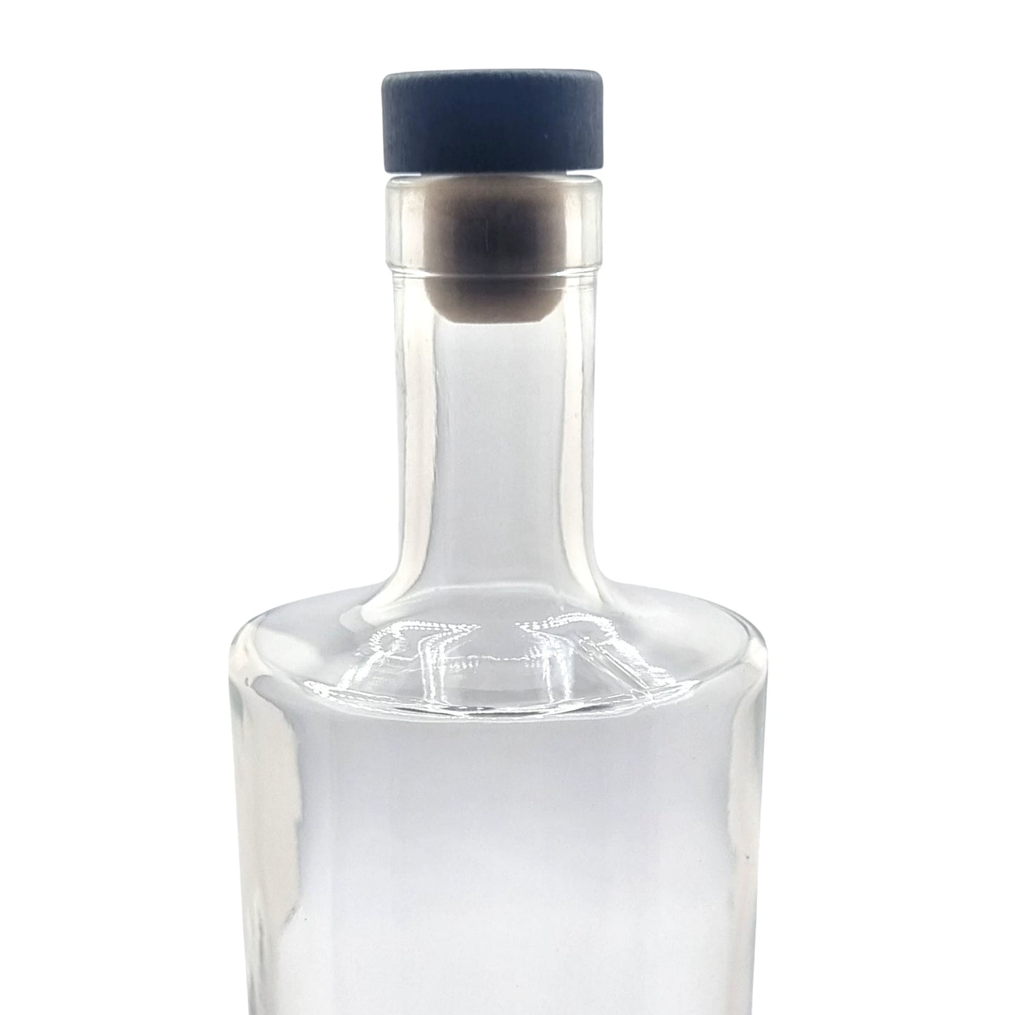 700ml Passion Clear Round Glass Bottle with black stopper