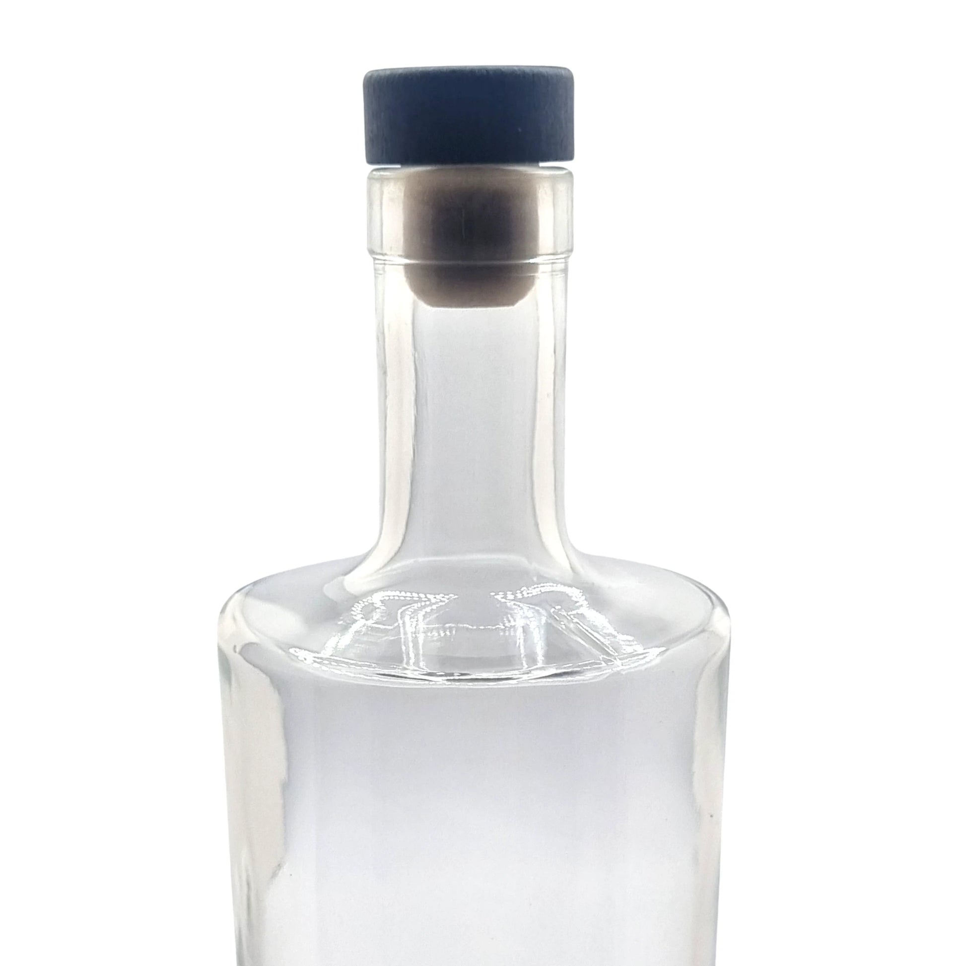 700ml Passion Clear Round Glass Bottle with black stopper