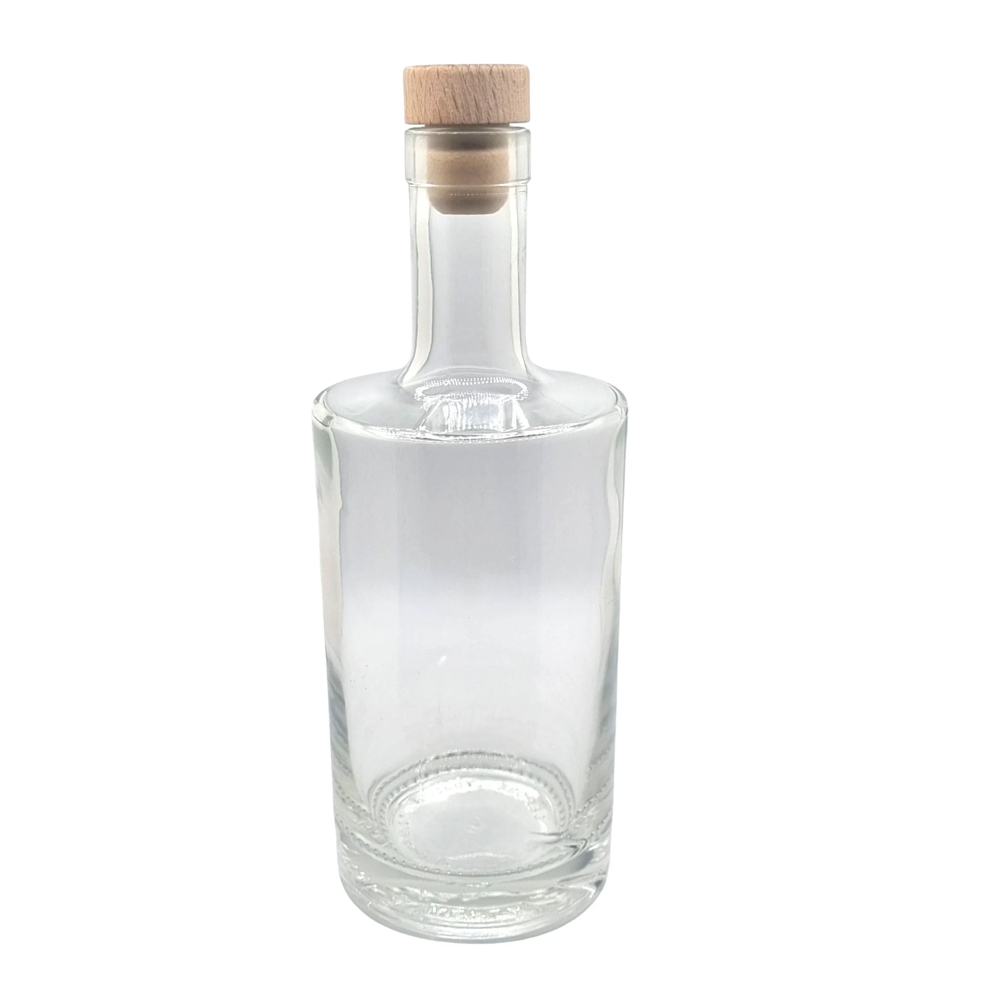 700ml Passion Clear Round Glass Bottle with natural stopper