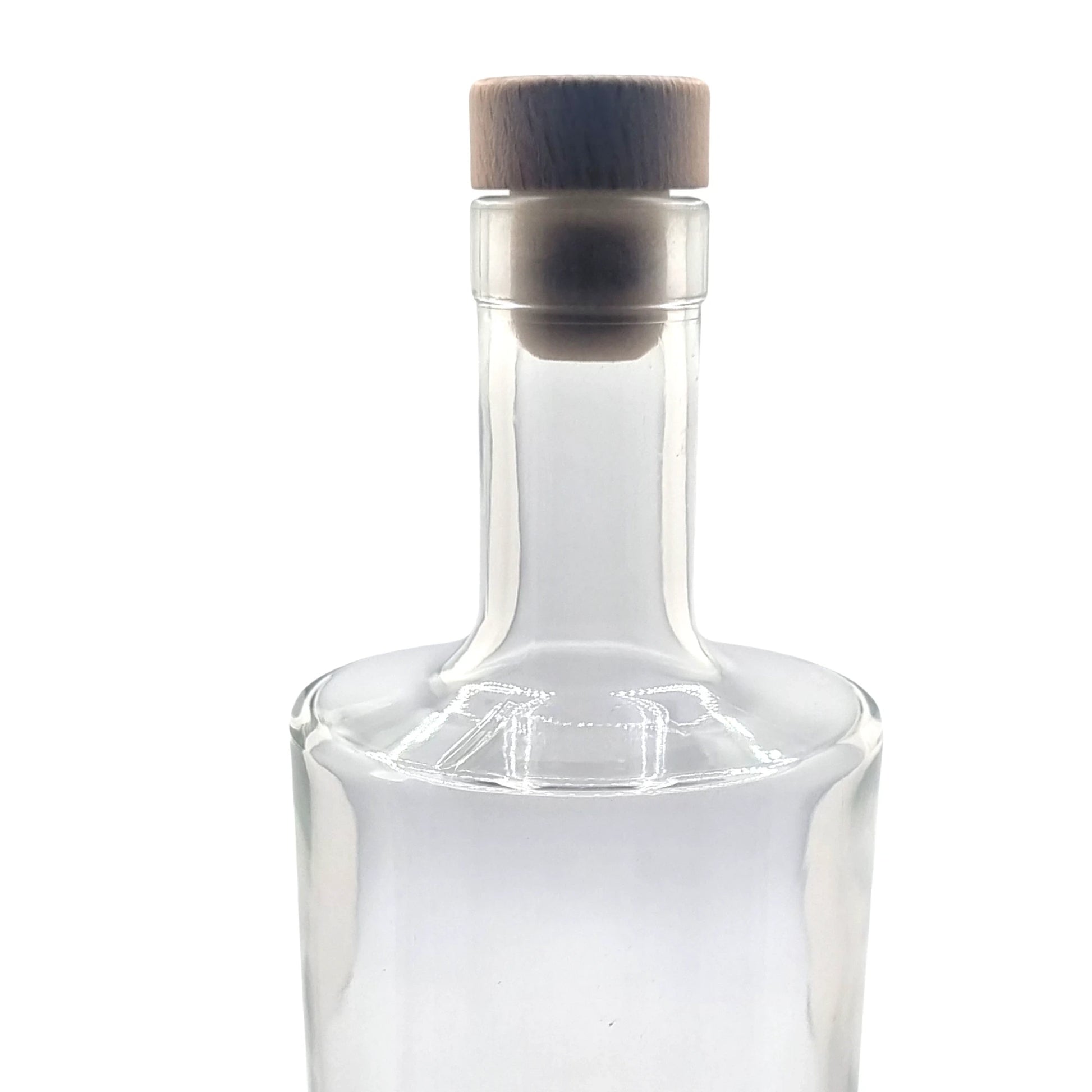 700ml Passion Clear Round Glass Bottle with natural stopper