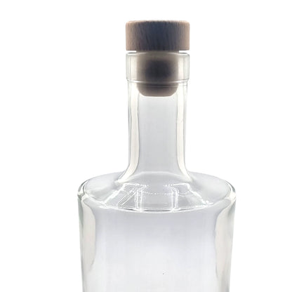 700ml Passion Clear Round Glass Bottle with natural stopper
