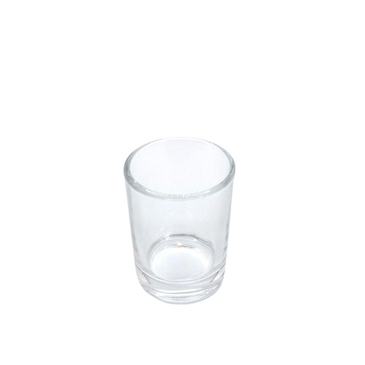 9cl Meredith Clear Round Candle Glass