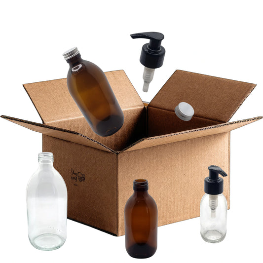 Shoper Sample Box Bottle and Jars Sample Boxes | Low cost bottle samples that you choose