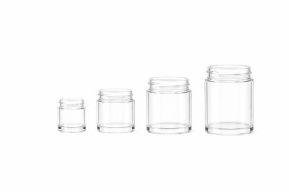Clear glass ointment jars
