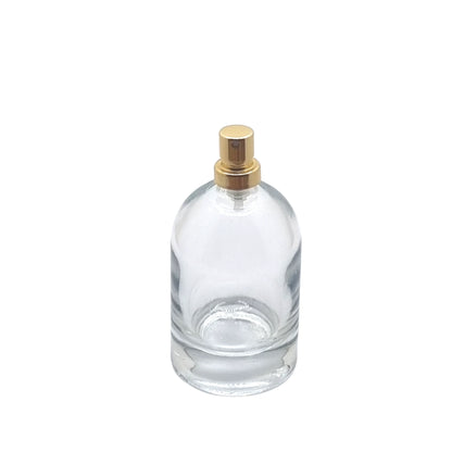 50ml Bazille Clear Round Glass Bottle