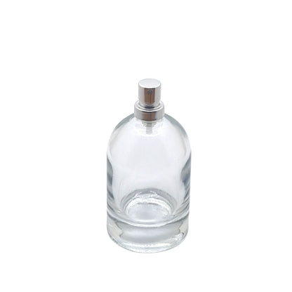 50ml Bazille Clear Round Glass Bottle