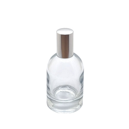 50ml Bazille Clear Round Glass Bottle