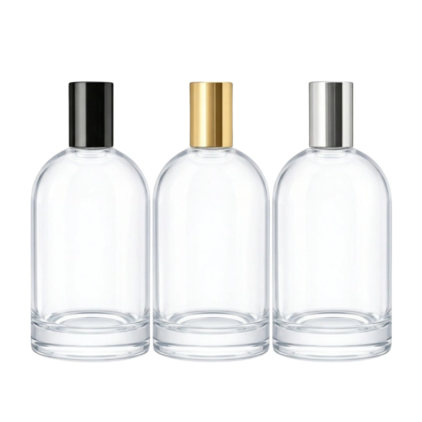 100ml Bazille Clear Round Glass Bottle