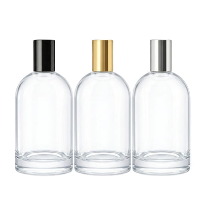 100ml Bazille Clear Round Glass Bottle