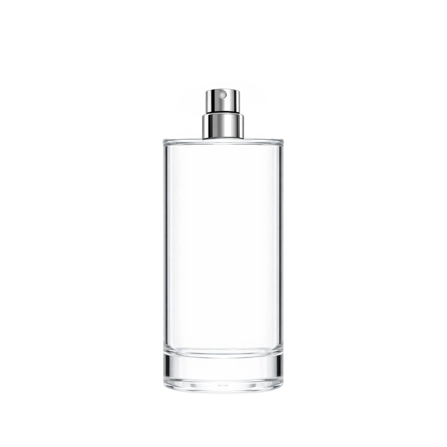 FEA15 silver crimpless atomiser spray on 100ml Charlotte bottle