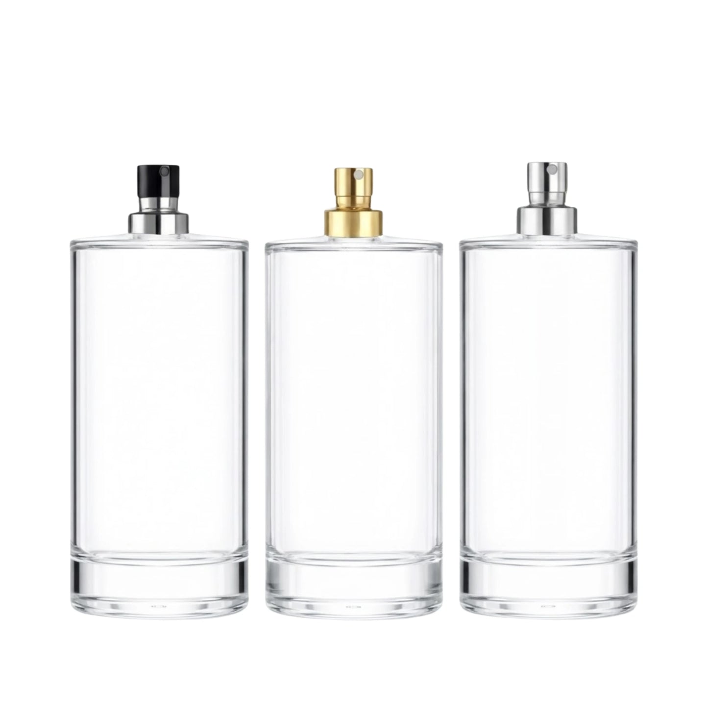 100ml Charlotte Clear Round Glass Bottle