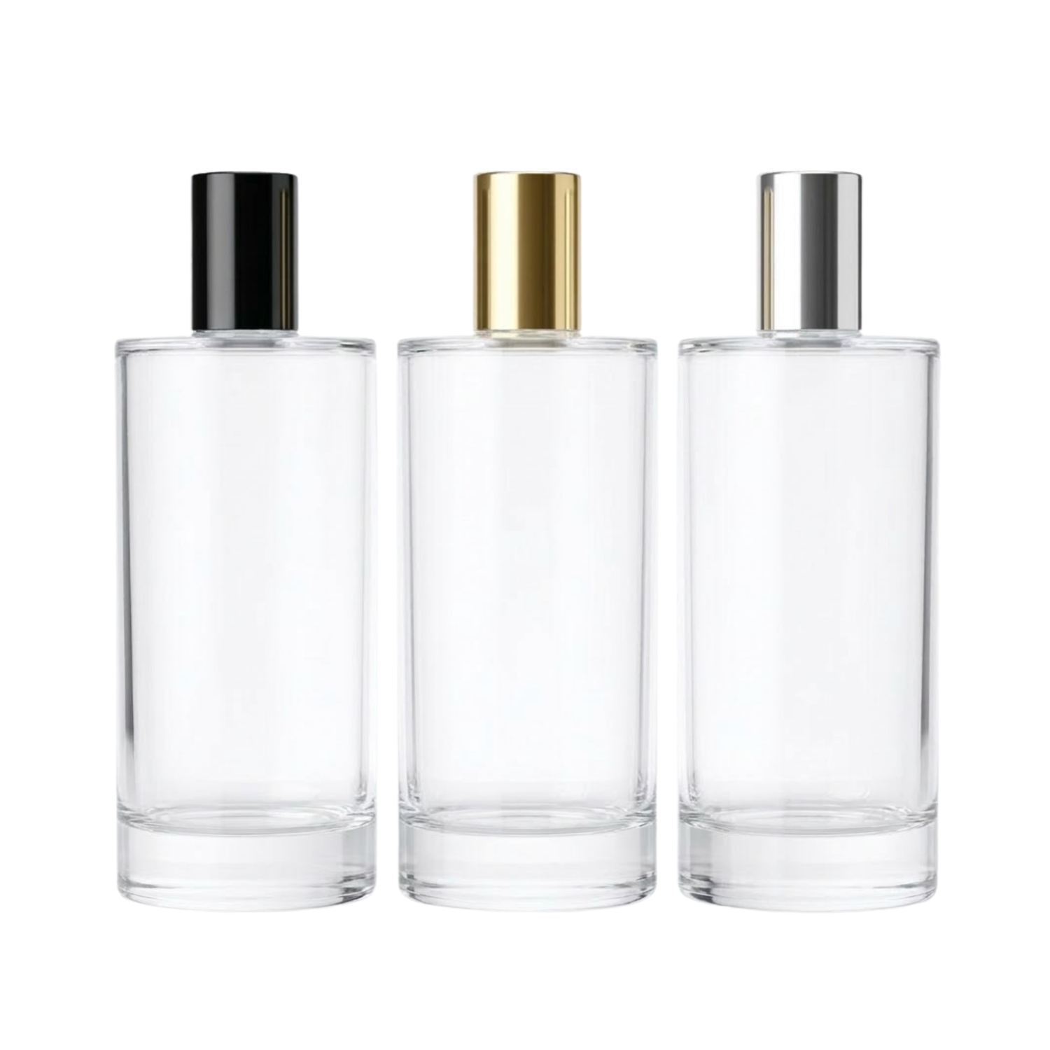 Charlotte glass bottles with caps