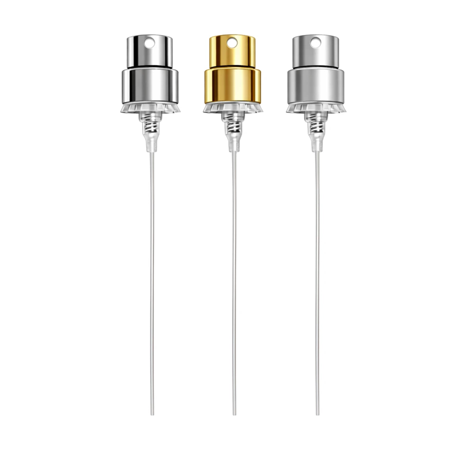 FEA15 gold and silver crimpless atomisers