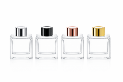 100ml Cube Clear Square Glass Diffuser Bottle