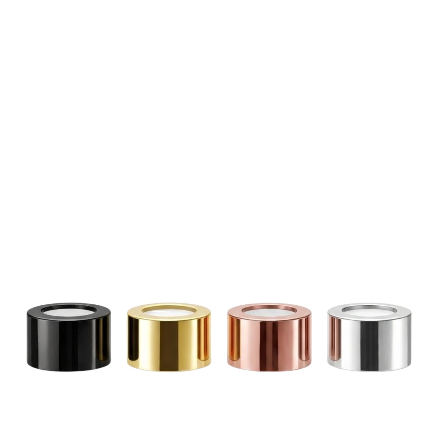28/410 Metal Sheathed Gloss Silver Diffuser Cap with EPE Wad