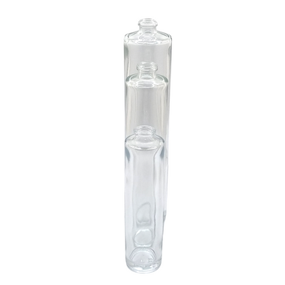 30ml Tall Cuban Clear Round Glass Bottle